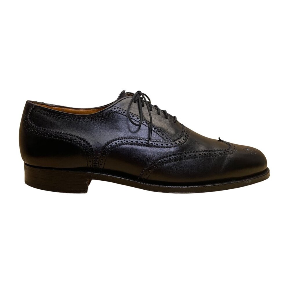 Britches Georgetowne Men’s Black Leather Wingtip Oxford Dress Shoes Size 10D